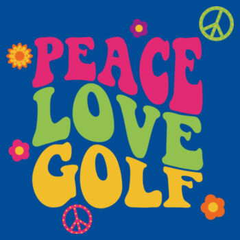 Peace Love Golf Polo Design